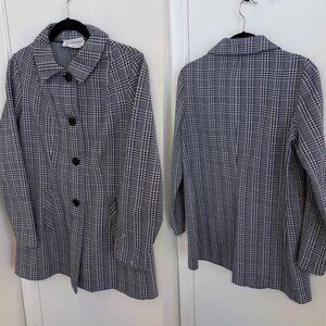 Vintage 70s Houndstooth Jacket Size Medium